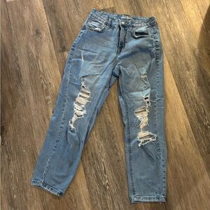 Wild Fable High Rise Mom Jeans Distressed Blue Jeans Sz 6